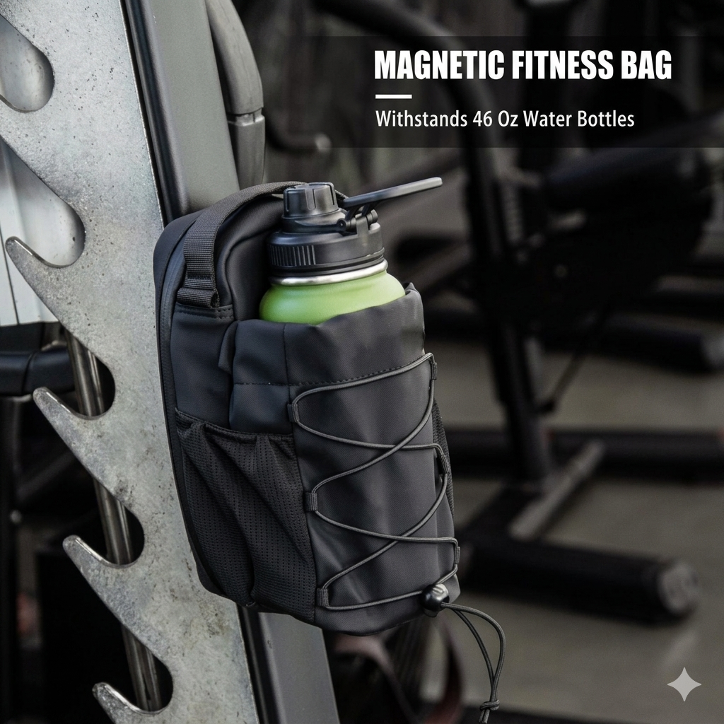 Magnetic Gym Bottle Holder Sling Bag – Portable Crossbody Water Bottle Carrier