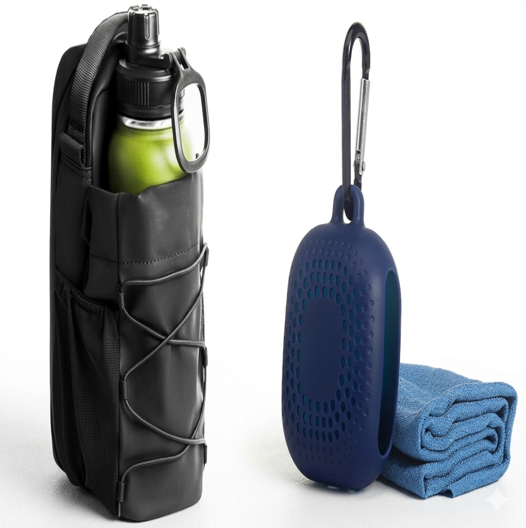 Magnetic Gym Bottle Holder Sling Bag – Portable Crossbody Water Bottle Carrier