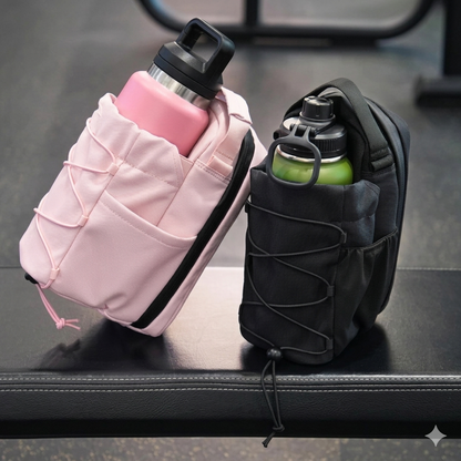 Magnetic Gym Bottle Holder Sling Bag – Portable Crossbody Water Bottle Carrier